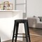Merrick Lane Newark Series Backless Metal Stool with Square Seat for Indoor-Outdoor Use